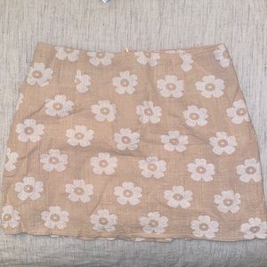 Princess Polly Shelly Mini Skirt Beige (size 2)